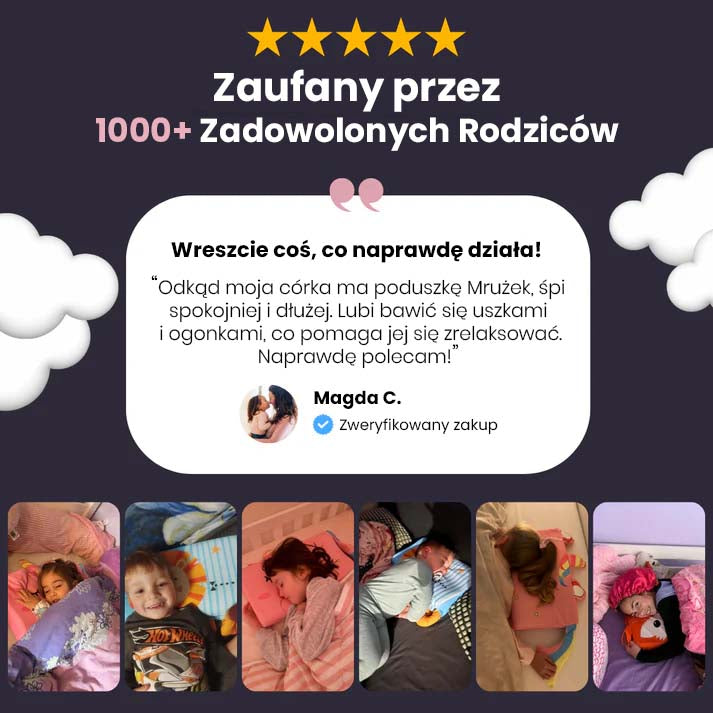 Mrużek® Uspokajająca Poduszka dla Dzieci