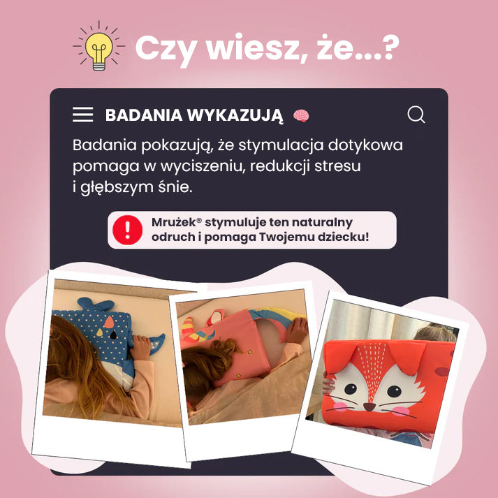 Mrużek® Uspokajająca Poduszka dla Dzieci